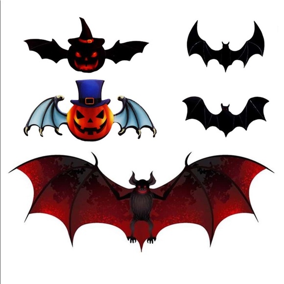 12pcs 3D Halloween Bat Sticker - Picture 1 of 2